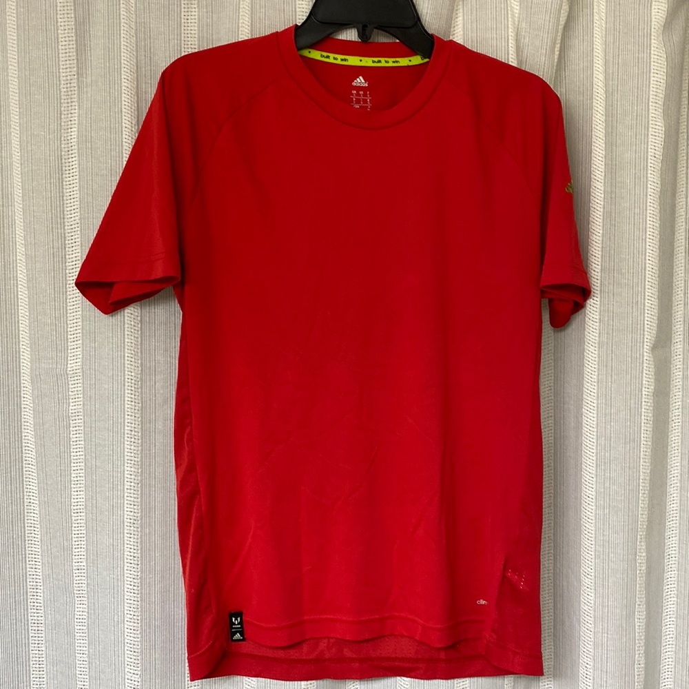 Adidas Climacool shirt with Messi tag at bottom. Mens S